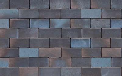 Тротуарная клинкерная брусчатка ABC Wismar blau-braun-bunt, 200х100х52 мм