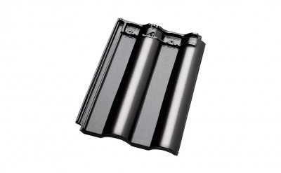 Керамическая черепица рядовая Koramic Modula 9 Black Noble Engobe