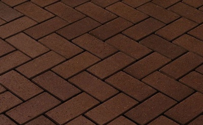 Тротуарная клинкерная брусчатка LHL Klinkier i AKA (CRH) Wega темно-коричневая, 200*100*45 мм