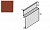 Фартук пристенный угловой TEGOLA S6 красно-коричневый, развертка 15 см, длина 2 м