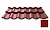 Металлочерепица Ruukki Finnera, цвет Ral 3009 красно-коричневый, 1140*660 мм