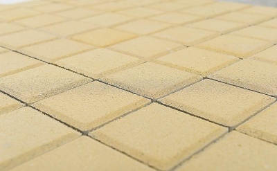 Плитка тротуарная BRAER Лувр песочный, 100*100*60 мм