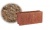 Облицовочный бетонный камень рядовой Меликонполар СКЦ 2Л-4 коричневый 5%, 390*120*188 мм