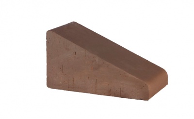 Заборный элемент Lode коричневый гладкий, 230*125*105 мм