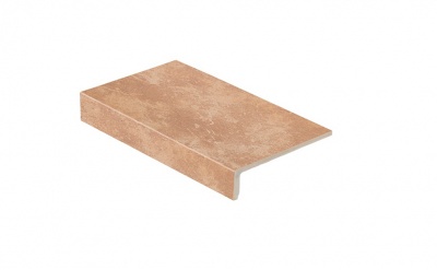 Клинкерная ступень прямоугольная Stroeher Keraplatte Roccia 835 sandos 294x175х52x10 мм