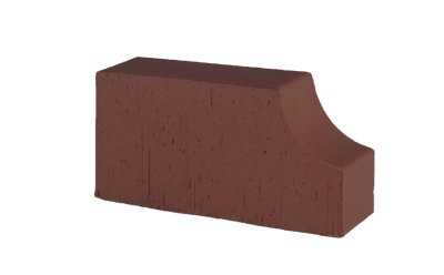 Кирпич фигурный полнотелый Lode Brunis F 13 гладкий, 250*120*65 мм