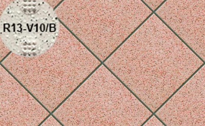 Плитка напольная для промышленных помещений Stroeher Secuton ТS20 rose (R13-V10/B), 196*196*10 мм