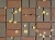 Плитка тротуарная "Брусчатка" коричневая, 197x97x80 мм