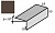 Фартук-капельник карнизный S1 TEGOLA коричневый, развертка 12,5 см, длина 2 м