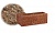 Облицовочный бетонный камень угловой Меликонполар СКЦ 2Л-9 коричневый 5%, 380*120(190)*140 мм