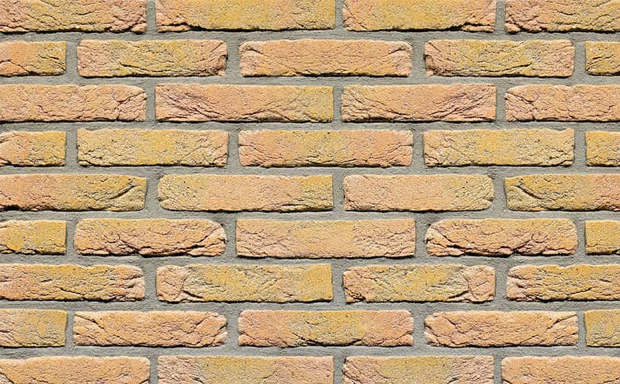 Кирпич облицовочный ручной формовки Terca Geel Donker Genuanceerd Zilverzand, 210*100*50 мм