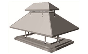 Колпак К-4 ( аэрационный) AQUASYSTEM, зеленый (Ral 6005) (  c фартуком, ширина трубы >0,85 м)