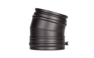 Отвод SCHIEDEL PERMETER 25 15 град. черный, D 130/180 мм