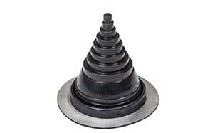 Резиновый уплотнитель VILPE ROOFSEAL - 4/7 черный, 150-280 мм, комплект
