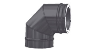 Отвод SCHIEDEL PERMETER 50 T450 NI 90 град. черный, D 350/450 мм