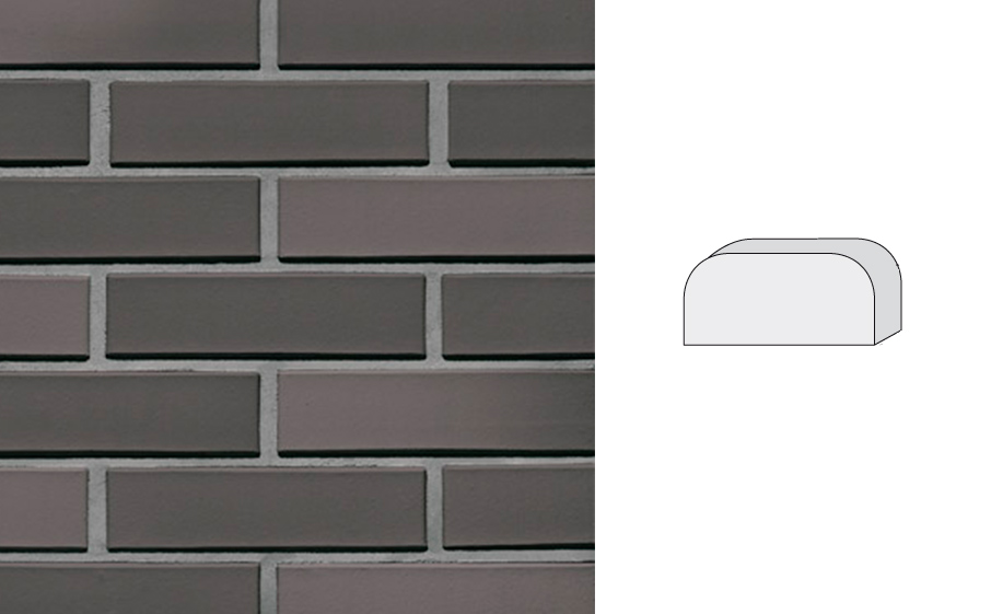 Кирпич клинкерный полнотелый LHL Klinkier i AKA (CRH) TYBET CIENIOWANY фасонный QW2, 250*120*65 мм