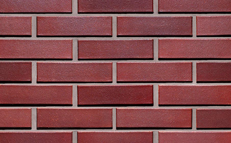 Кирпич клинкерный пустотелый LHL Klinkier i AKA (CRH) Rubin Cieniowany гладкий, 250*55*65 мм