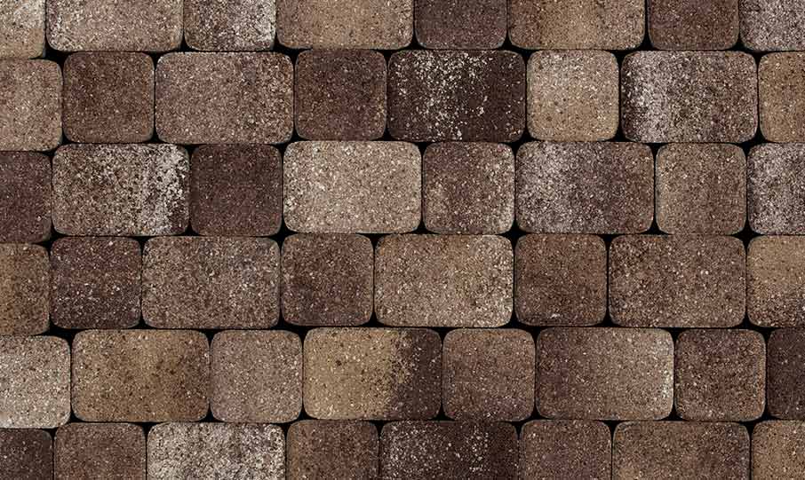 Плитка тротуарная ВЫБОР Классико 1КО.6 M, гладкий Листопад Хаски бело-бежево-коричневый гладкий (в комплекте 2 камня)
