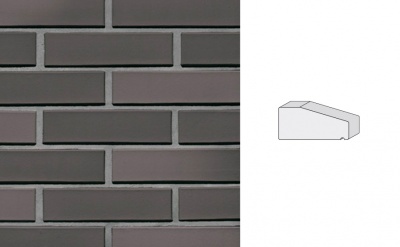Кирпич клинкерный полнотелый LHL Klinkier i AKA (CRH) TYBET CIENIOWANY фасонный P-1, 250*120*65 мм