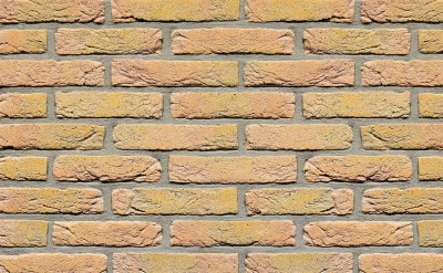 Кирпич облицовочный ручной формовки Terca Geel Donker Genuanceerd Zilverzand, 210*100*50 мм