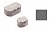 Плитка тротуарная ВЫБОР Арена 1АР.6, гладкая, черный (в комплекте 2 камня)