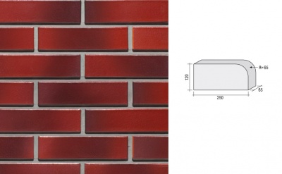 Кирпич клинкерный полнотелый LHL Klinkier i AKA (CRH) LUNA фасонный QW1, 250*120*65 мм
