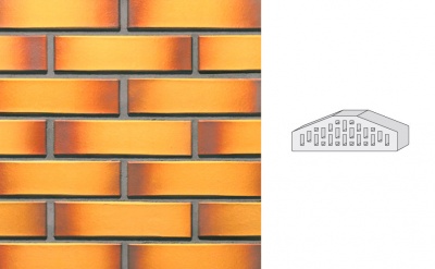 Кирпич клинкерный пустотелый LHL Klinkier i AKA (CRH) SAHARA TON фасонный D-1 PERFOROWANA, 250*120*65 мм