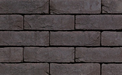Кирпич облицовочный ручной формовки Terca Agora Grafietzwart (50mm Graphite Black), 210*100*50 мм