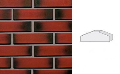 Кирпич клинкерный полнотелый LHL Klinkier i AKA (CRH) ETNA фасонный D-1, 250*120*65 мм
