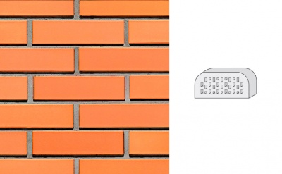 Кирпич клинкерный пустотелый LHL Klinkier i AKA (CRH) OCHRA фасонный QW2, 250*120*65 мм