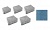 Плитка тротуарная ВЫБОР Антик 3А.6, гладкая, синий (в комплекте 5 камней)