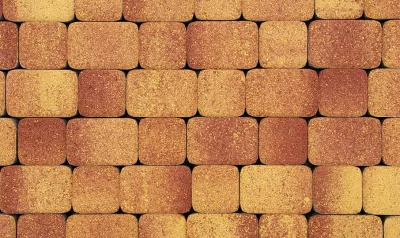 Плитка тротуарная ВЫБОР Классико 1КО.6 M, Листопад Каир красно-желтый гладкий, (в комплекте 2 камня)