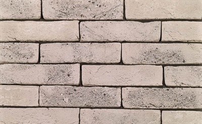 Кирпич облицовочный ручной формовки Terca Branco Genuanceerd Gesmoord, 215*65*50 мм