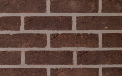 Кирпич облицовочный ручной формовки Terca Bowland (WFD ECO NERO ZWART MANGAAN), 215*65*65 мм