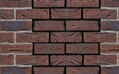 Кирпич ручной формовки ENGELS Blauw paars antiek, 215*100*65 мм