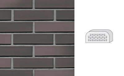 Кирпич клинкерный пустотелый LHL Klinkier i AKA (CRH) TYBET CIENIOWANY фасонный QW2, 250*120*65 мм